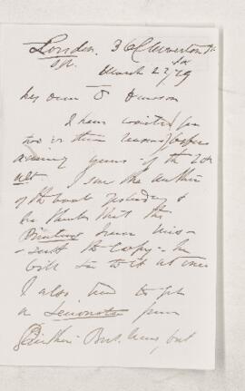 Letter, 22 March 1879