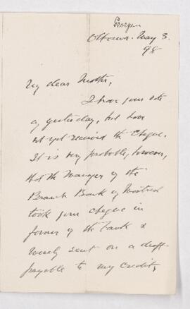 Letter, 3 May 1898
