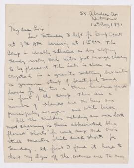 Letter, 14 August 1931