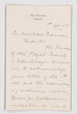 Letter, 1 April 1887