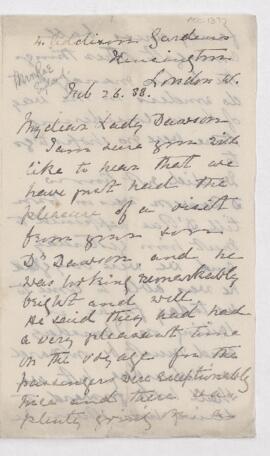 Letter, 26 February 1888