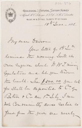 Letter, 18 June 1881
