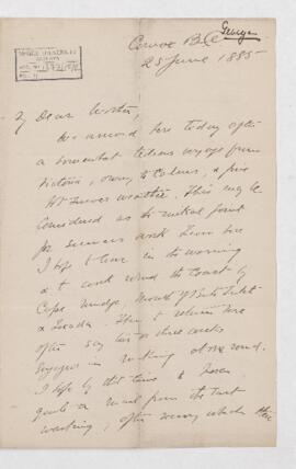 Letter, 25 June 1885