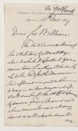 Letter, 16 November 1889