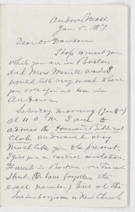 Letter, 5 January 1887