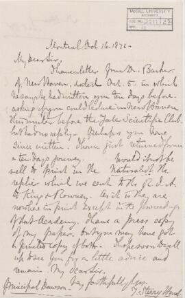 Letter, 16 October 1871