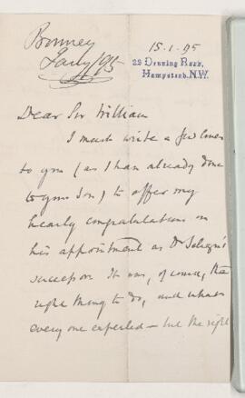 Letter, 15 January 1895