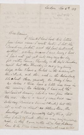 Letter, 6 November 1869