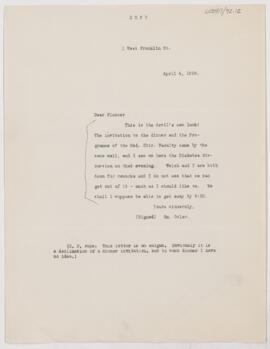 Letter to Simon Flexner, April 4, 1896