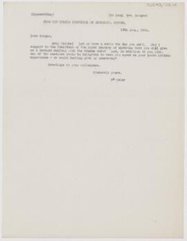 Letter to William C. Gorgas, January 13, 1914