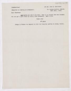 Letter to John Woolman Churchman, February 22, 1916
