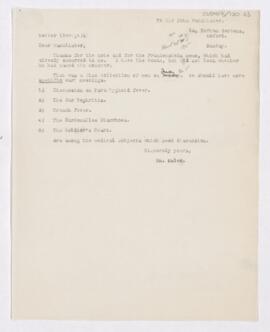 Letter to John Young Walker MacAlister, (October 21, 1915 ?)