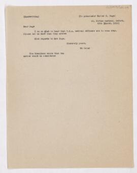 Letter to Walter Hines Page, March 15, 1916