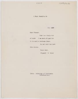 Letter to Simon Flexner, 1897