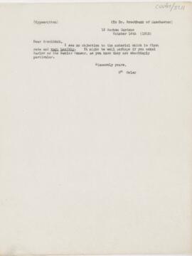 Letter to E.M. Brockbank