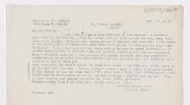 Letter to Harvey Cushing, November 19, 1916