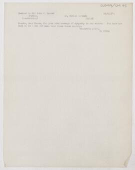 Letter to John W. Moore, November 14, 1917