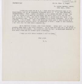 Letter to Thomas R. Boggs, December 19, 1916
