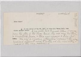 Letter to Jennette Osler, May 25, 1867