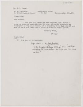 Letter to John H. Musser, February 28, 1894