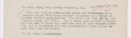 Letter to Captain Knox, February 1, 1919