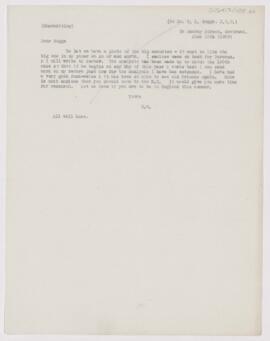 Letter to Thomas R. Boggs, June 12, 1909