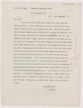 Letter to George Dock, September 25, 1903