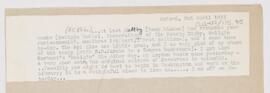 Letter to Arnold Carl Klebs, April 2, 1913