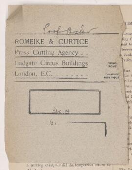 Letter to William Osler, December 1904