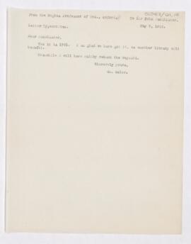 Letter to John Young Walker MacAlister, May 5, 1916