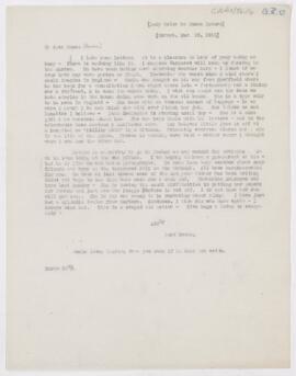 Letter to Susan Revere, March 29, 1916