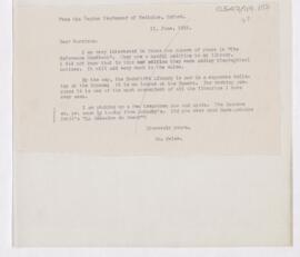 Letter to Fielding Hudson Garrison, June 11, 1915