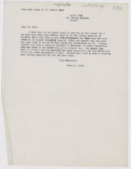 Letter to Hunter Robb