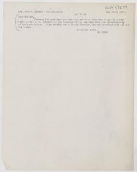 Letter to John H. Musser, May 23, 1899