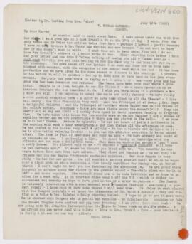 Letter to Harvey Cushing, July 11, 1905