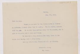 Letter to Henry Barton Jacobs, January 4, 1910