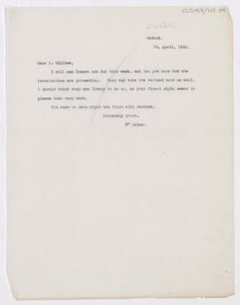 Letter to James William White, April 14, 1915