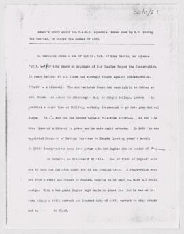J. George Adami's story about the Canadian Army Medical Corps