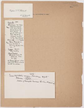 Cushing's notes, (1915 ?)