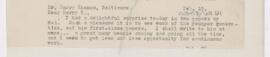 Letter to Henry Mills Thomas, February 19, 1919