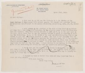 Letter to Harvey Cushing, March 23, 1921