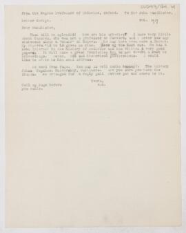 Letter to John Young Walker MacAlister, December 9, 1917