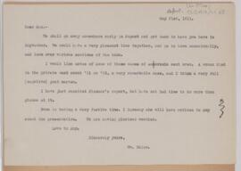 Letter to Thomas McCrae, May 31, 1911