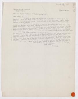 Letter to Harvey Cushing, July 10, 1915
