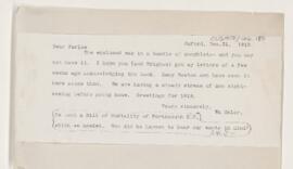 Letter to John W. Farlow, December 31, 1918