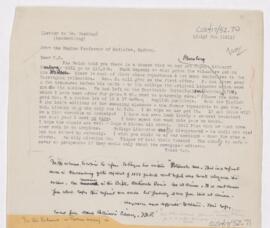 Letter to Harvey Cushing, July 9, 1911