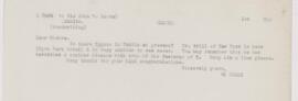 Letter to John W. Moore, 1911