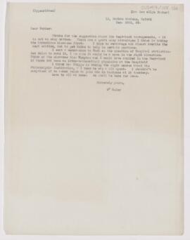 Letter to Lewellys Franklin Barker, December 20, 1909