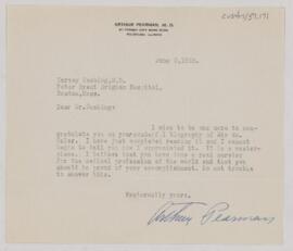 Letter to Harvey Cushing, June 5, 1925