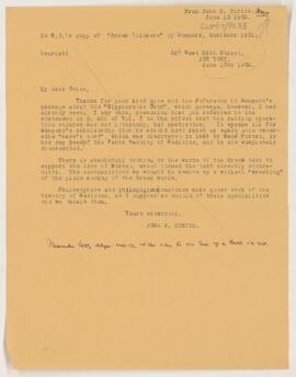 Letter to William Osler, June 10, 1902